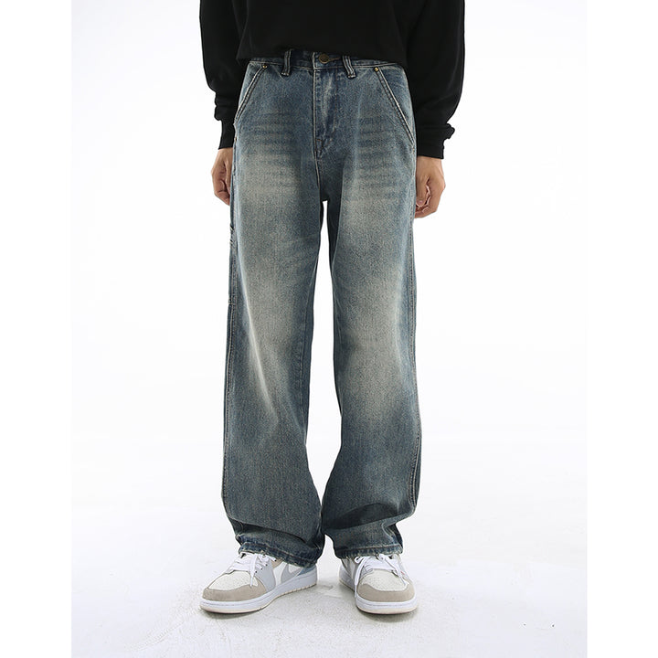 Jeans rétro décontractés taille mi-haute 