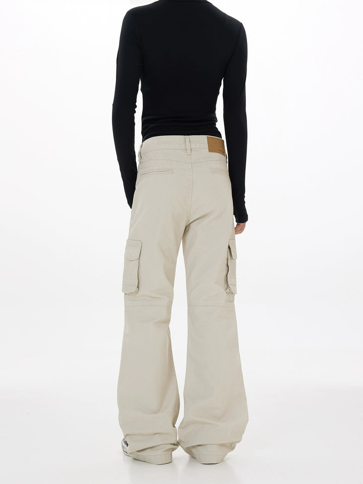 Low Waist Flared Cargo Pants
