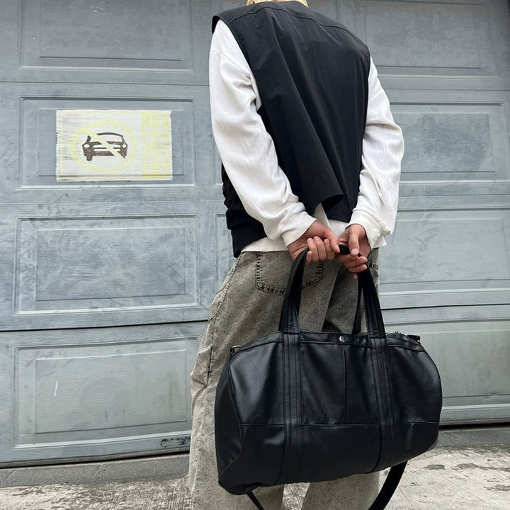 حقيبة كتف لابتوب ريترو بسعة كبيرة 