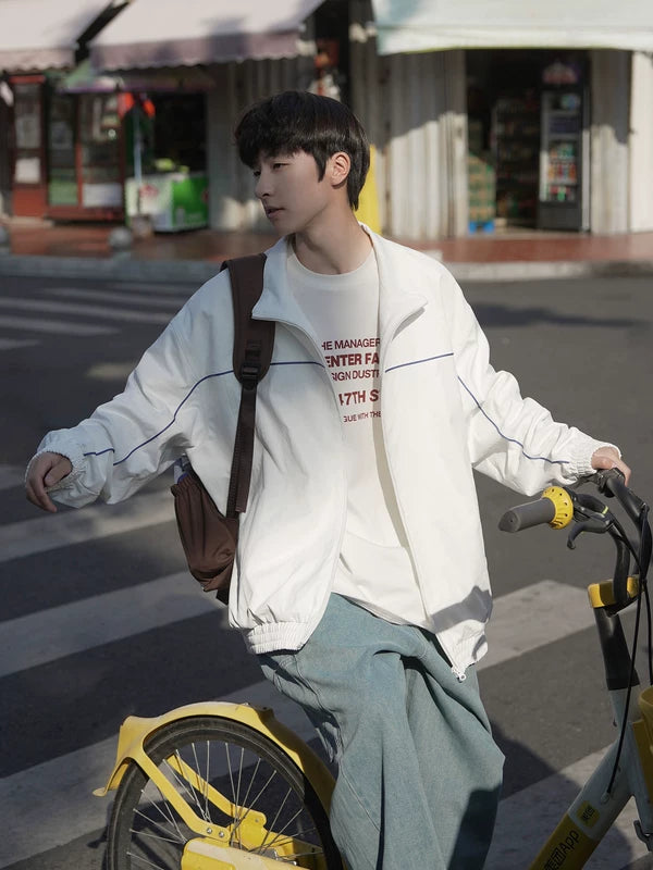 Reflective Stand Collar Sports Jacket