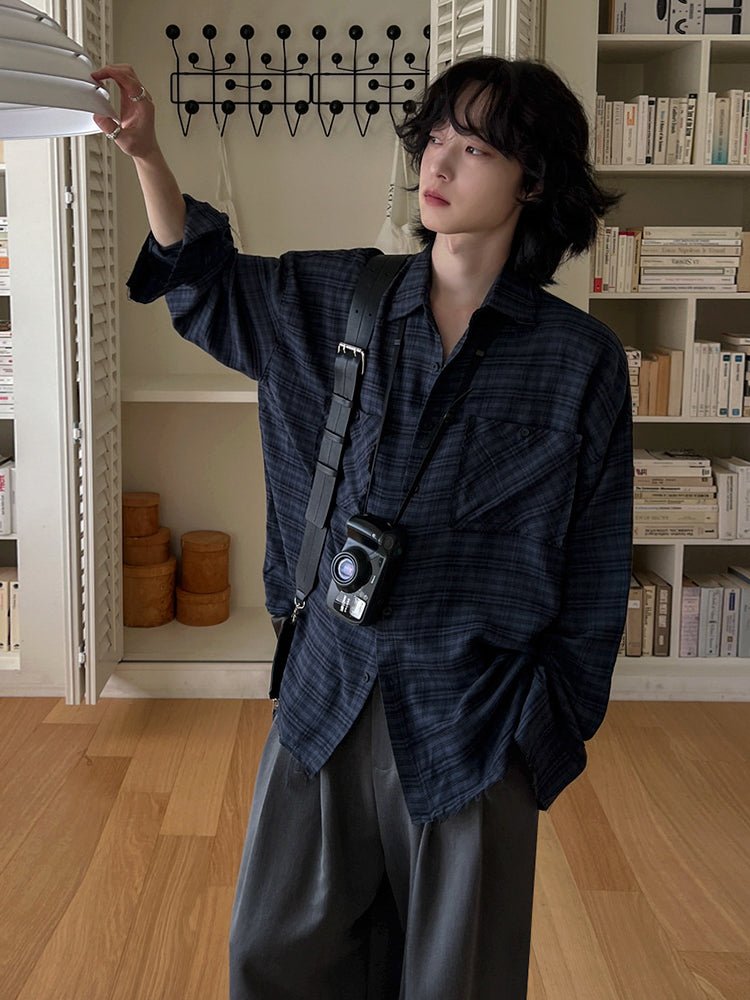 Plaid Long-Sleeved Casual Shirt