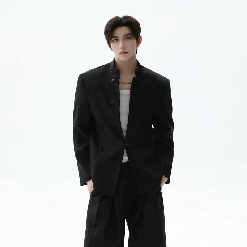 Fold-Button Chinese Style Jacket