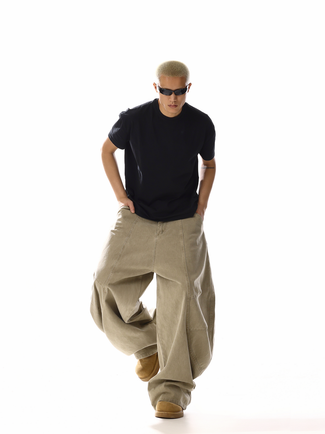 Pantalons en denim décontractés larges et amples 