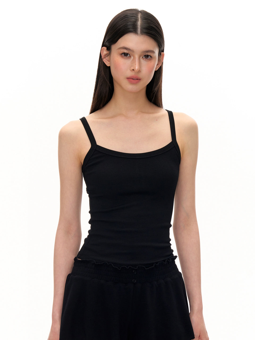 Basic Fitted Tank Top with Straps