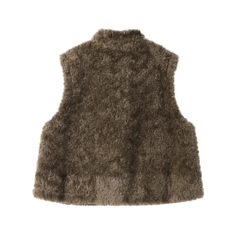 Sleeveless Faux Fur Winter Vest