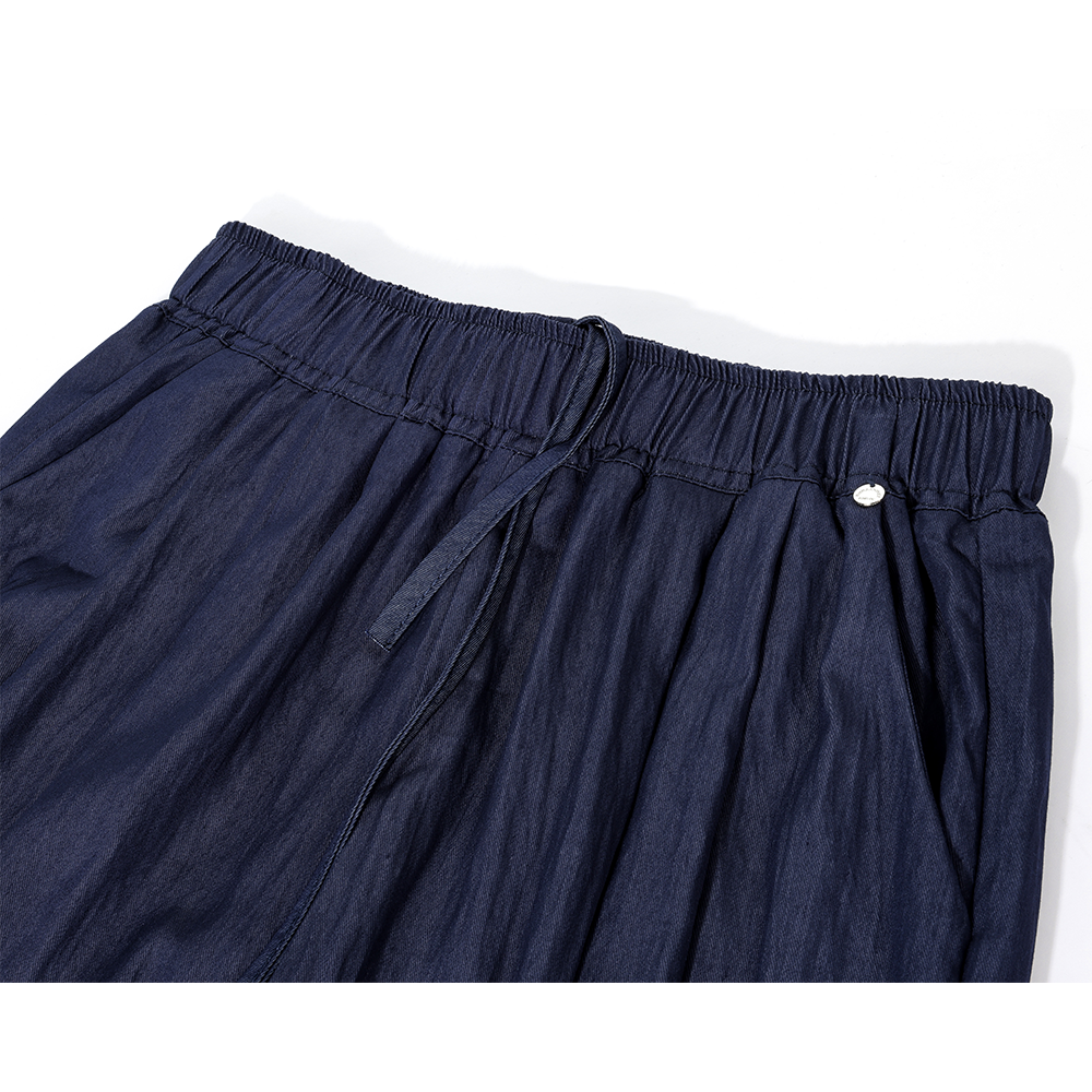 Calças Casuais de Cintura Alta e Perna Larga 