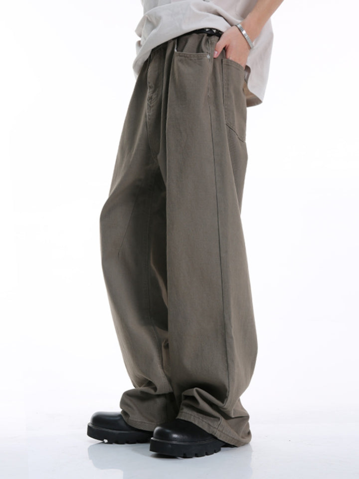 Loose Wide-Leg Mopping Pants