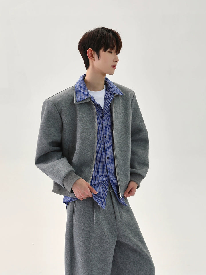 Set di pantaloni con giacca a doppio strato casual 