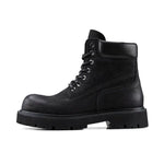 Waterproof Leather Lace-Up Boots