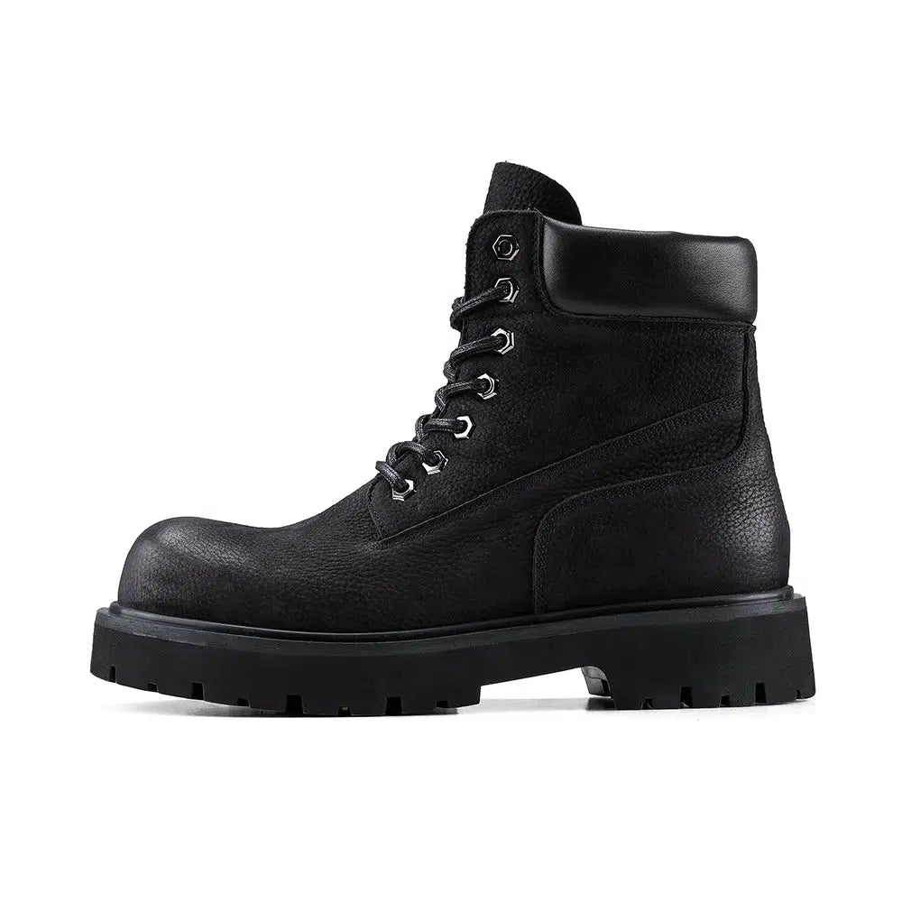 Waterproof Leather Lace-Up Boots