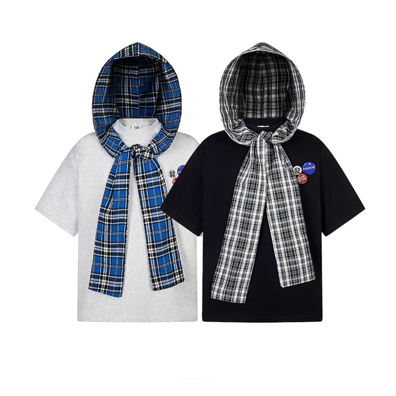 Short Sleeve Hooded Pullover