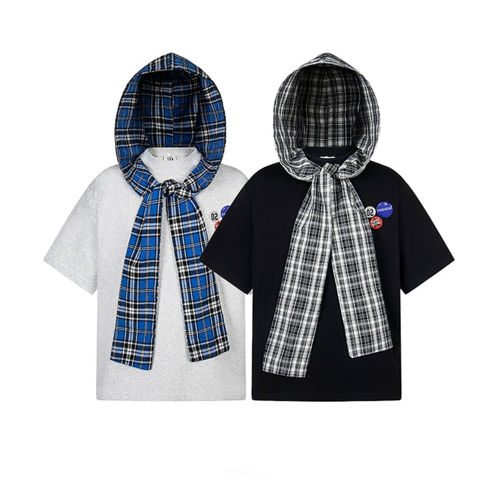 Short Sleeve Hooded Pullover