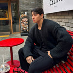 Knit V-Neck Cardigan Sweater