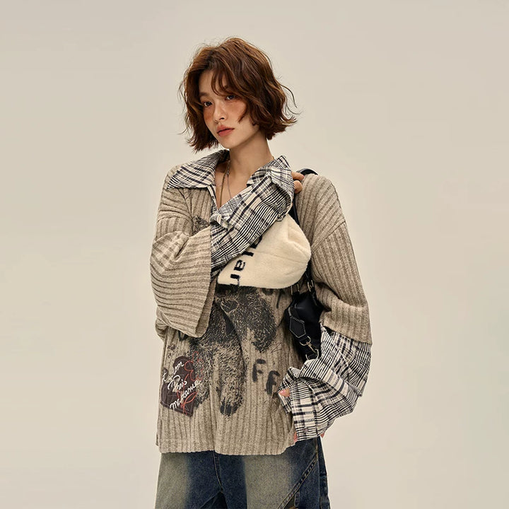 Bjørnespor Faux To-delt Strikkegenser 