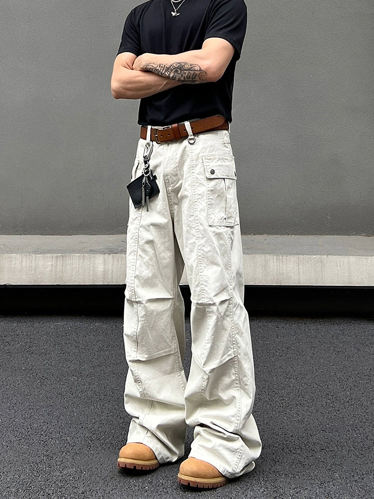 Multi-Pocket Straight Casual Pants