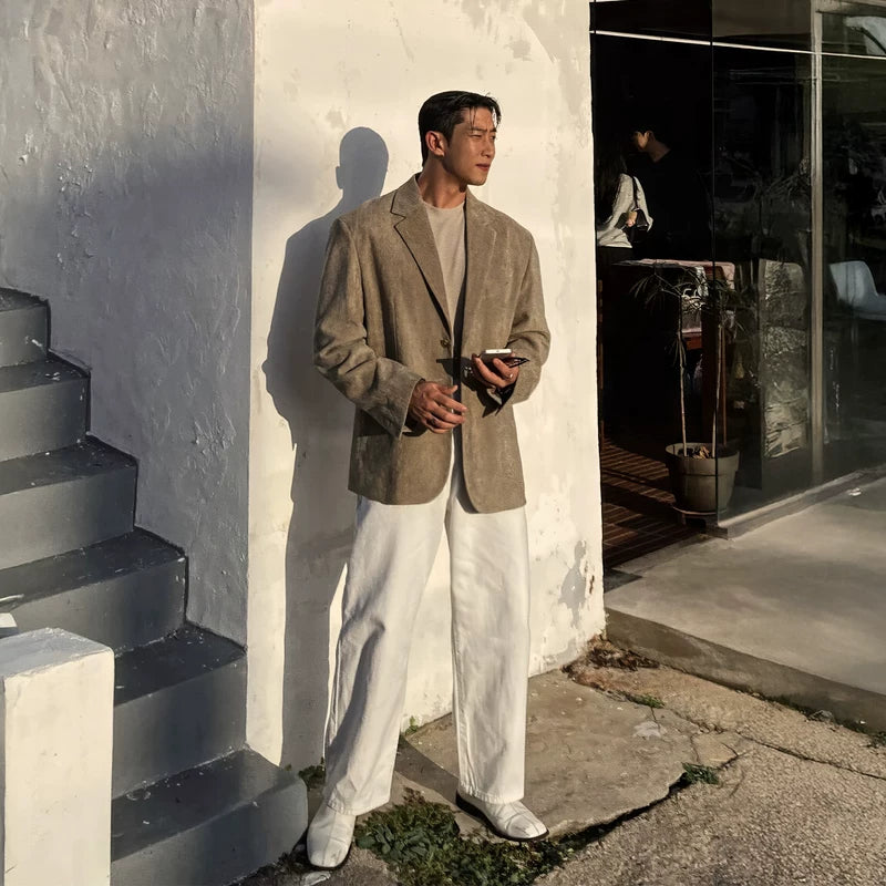 سروال واسع غير رسمي للمسافرين ذو الساق المستقيمة 