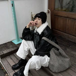 Grey Crossbody Shopping Bag