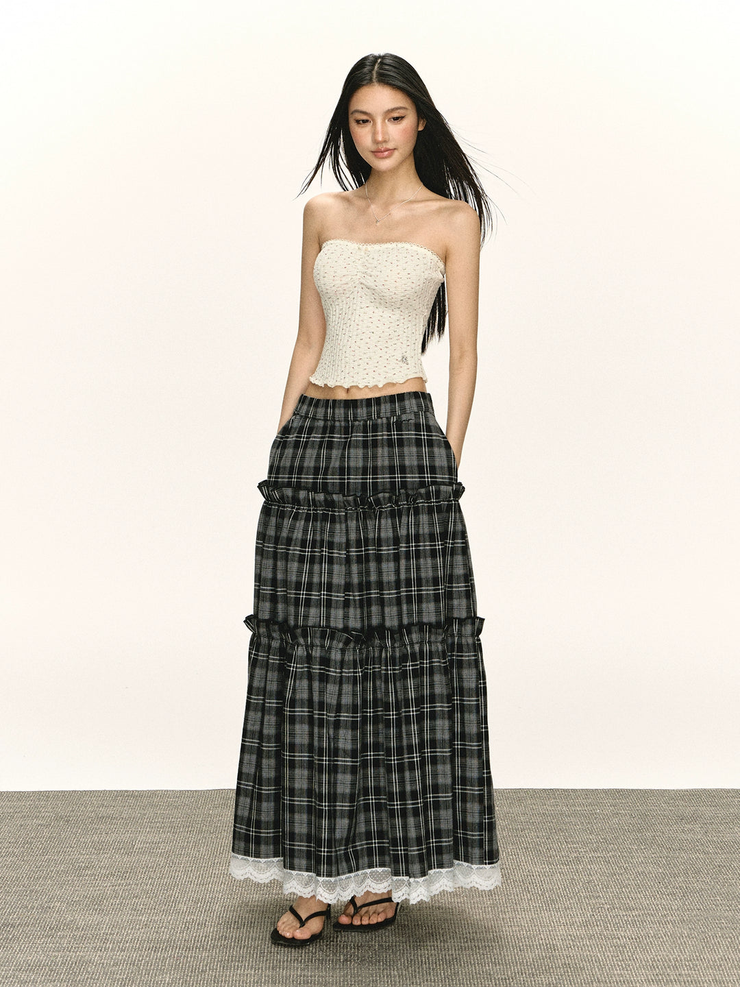 Floral Smocked Tube Camisole