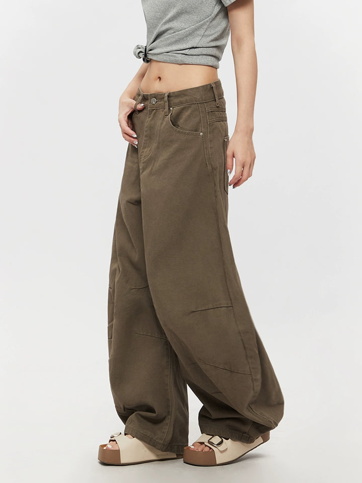 Loose Straight Wide-Leg Casual Jeans Pants