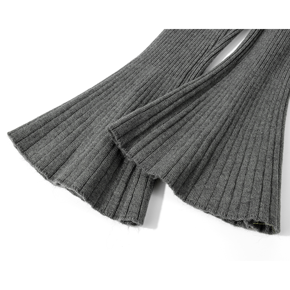 V-Neck Trumpet Sleeve Sweater