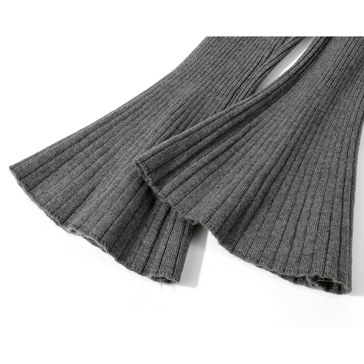 V-Neck Trumpet Sleeve Sweater
