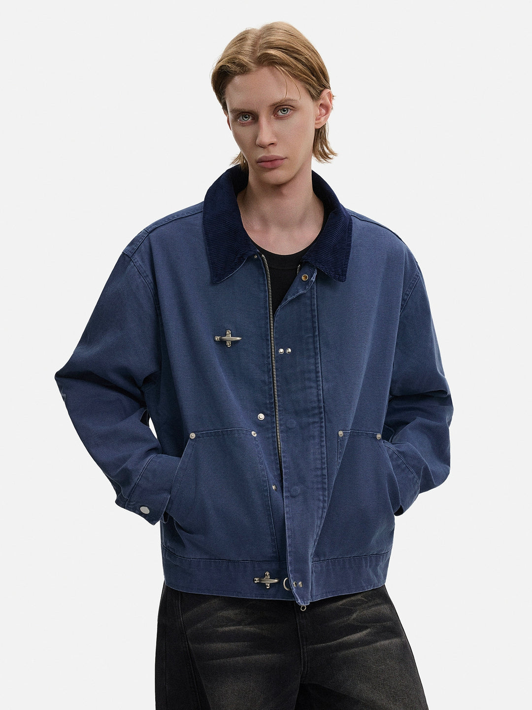 Veste courte à revers de style rétro en barn 