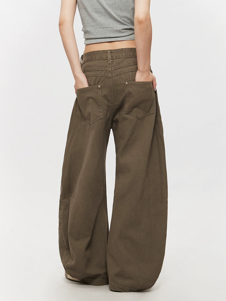 Loose Straight Wide-Leg Casual Jeans Pants