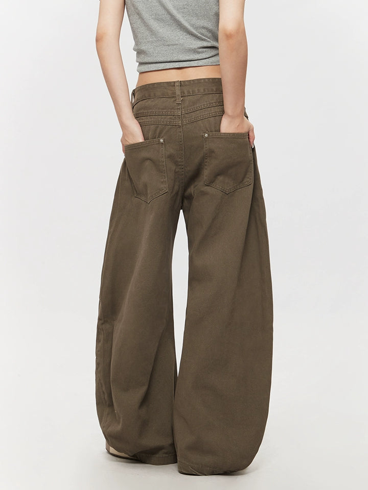 Loose Straight Wide-Leg Casual Jeans Pants