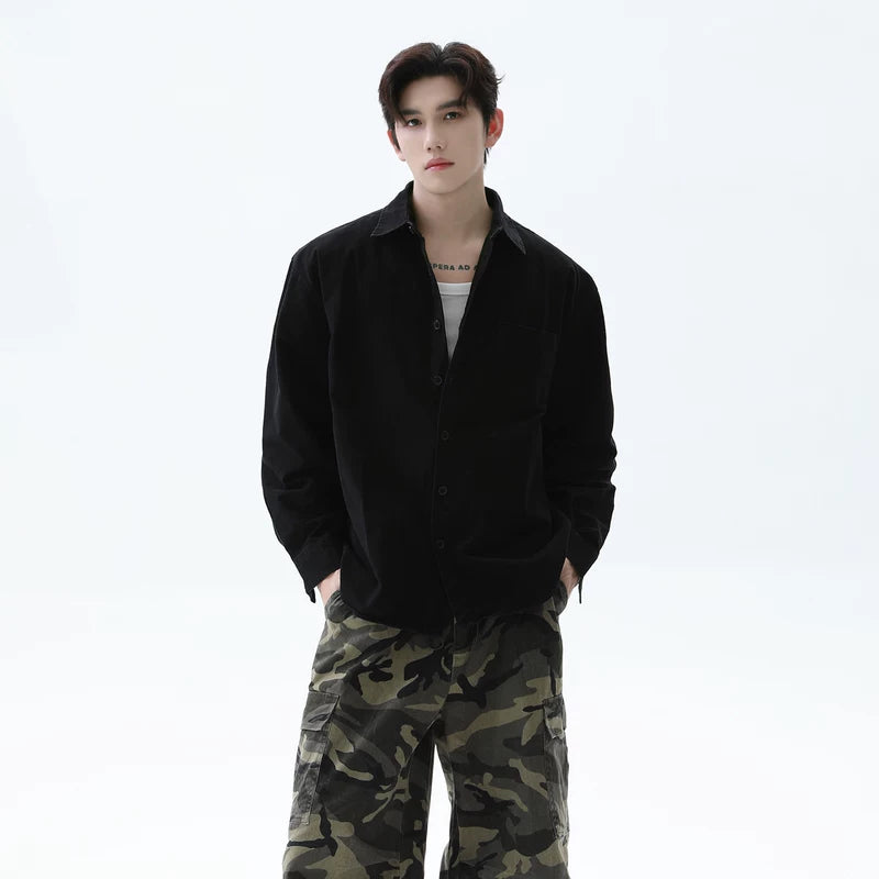 Casual Commuting Washed Shirt