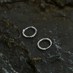 Sterling Silver Geometric Hoop Earrings