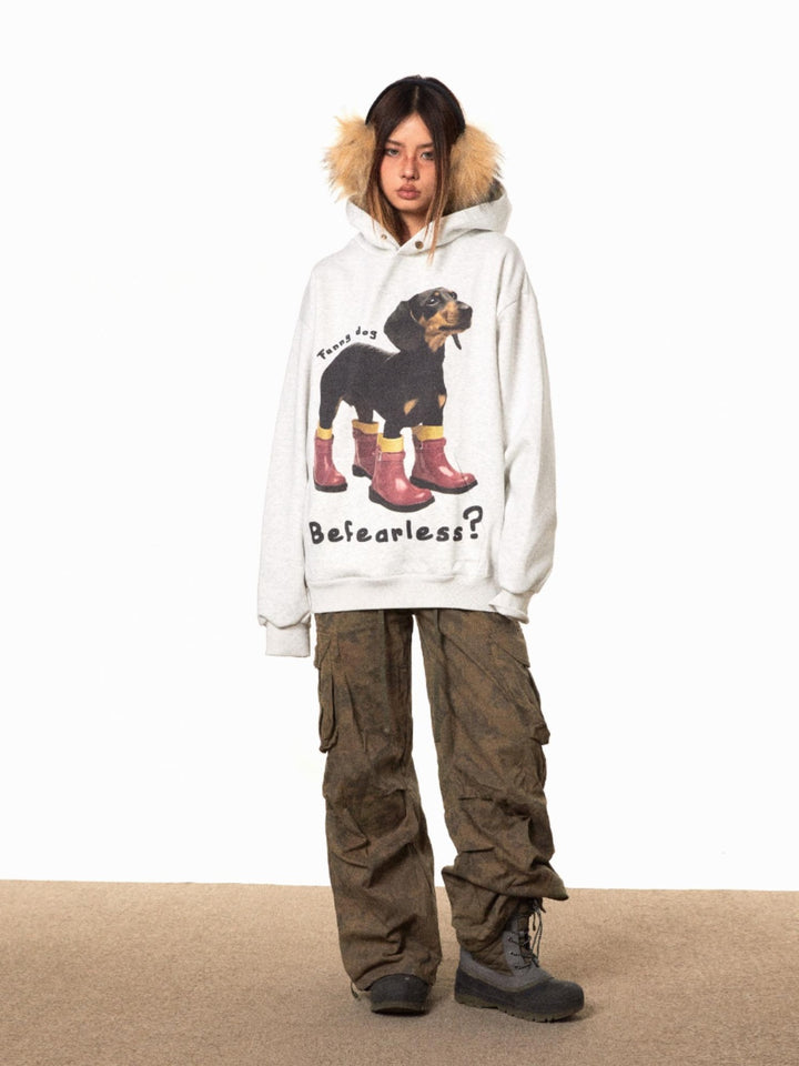 Tegneserie Dachsund Hund Hettegenser 