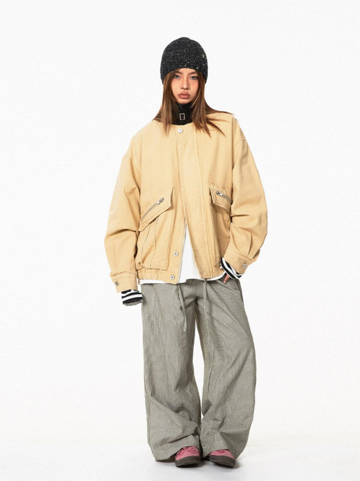 Retro Oversized Casual Workwear Jacket