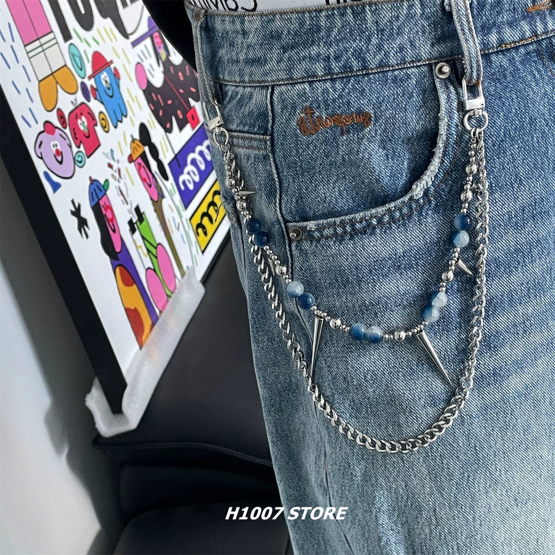 Beaded Spiked Pants Chain