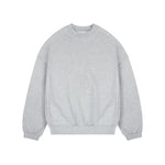 Solid Color Crew Velvet Neck Sweatshirt