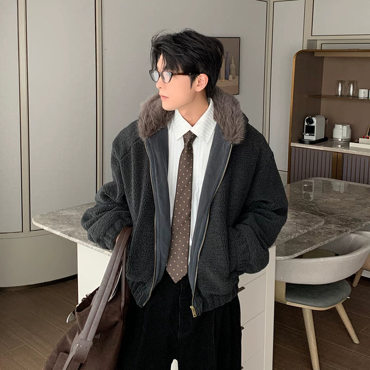 Hooded fleece-gevoerde dikke geïsoleerde jas 