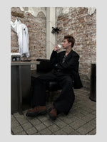 Suede Thick-Soled Derby Shoes