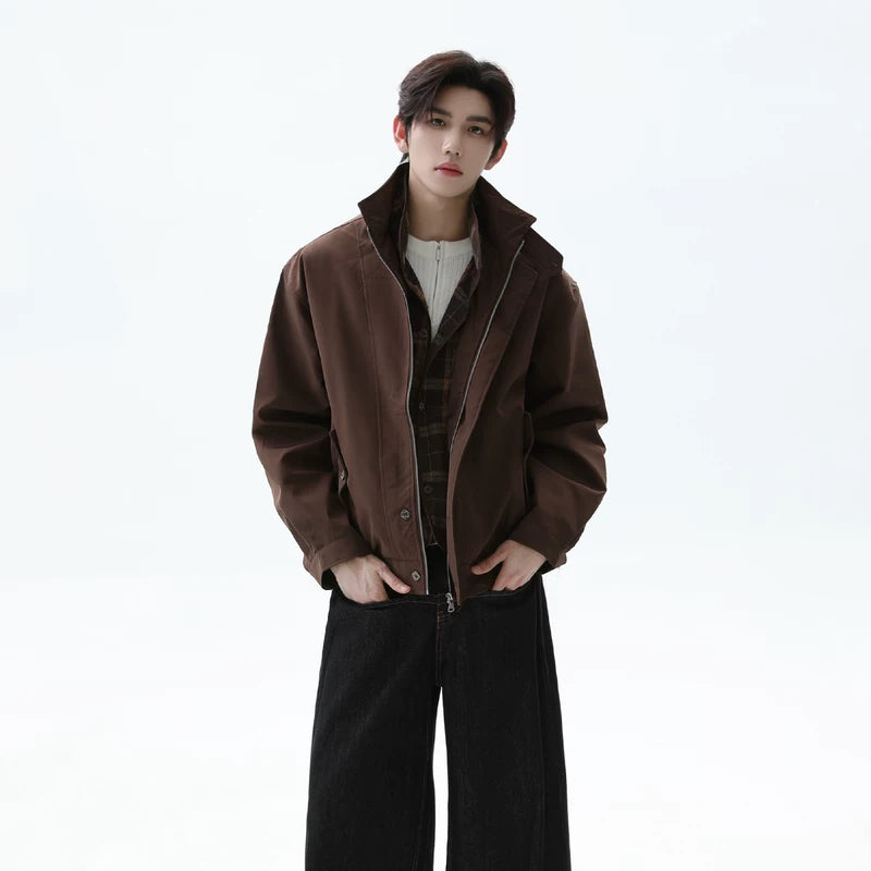 Insulated Faux Two-Piece Cotton Jacket