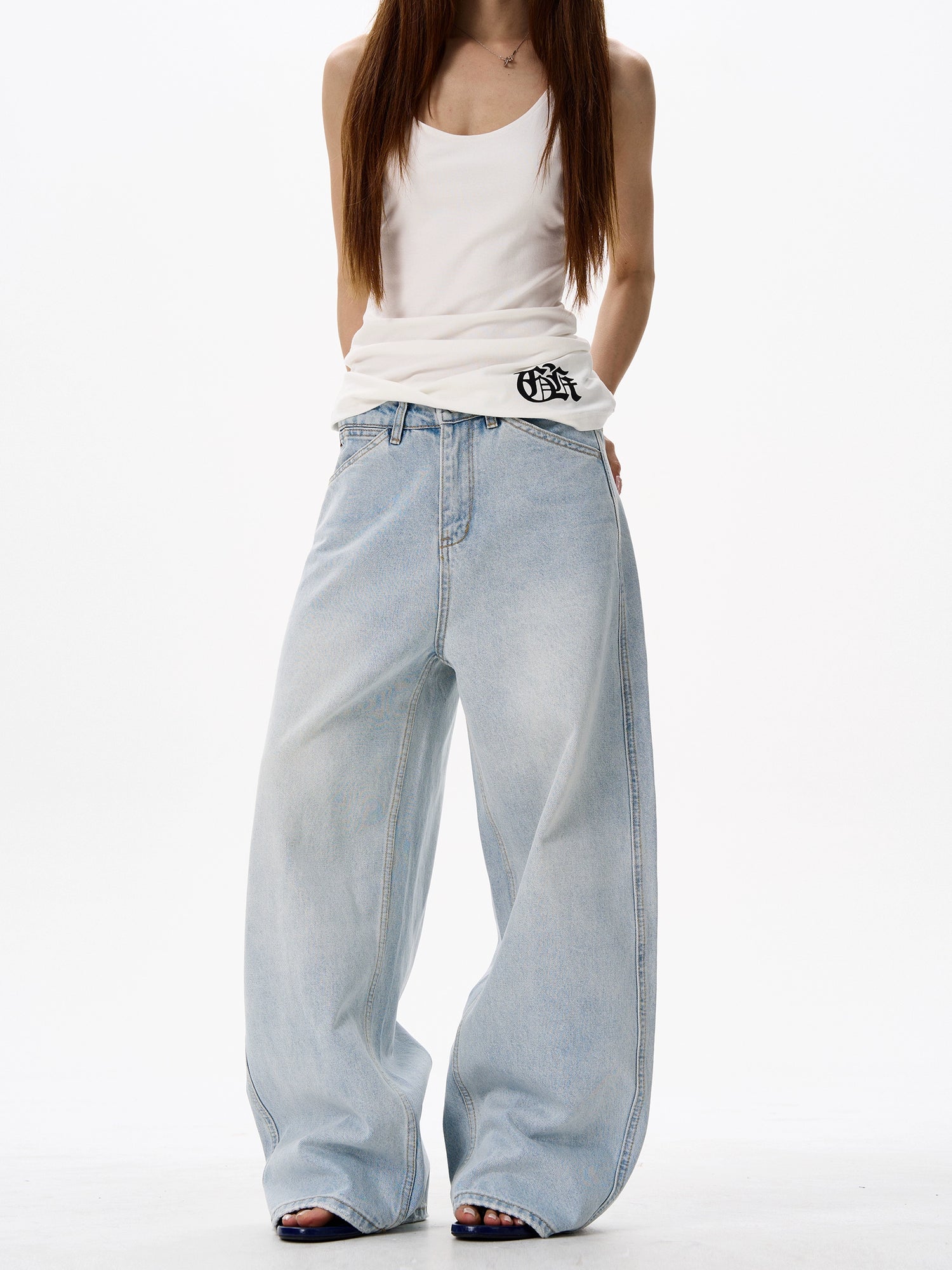 Loose Fit Wide Leg Jeans