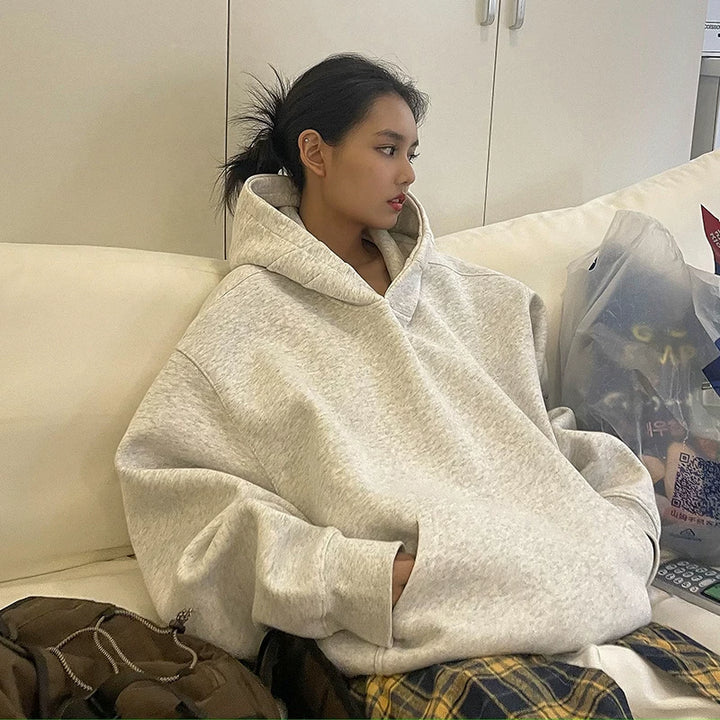 Υπερμεγέθης φούτερ με κουκούλα και τσέπη 