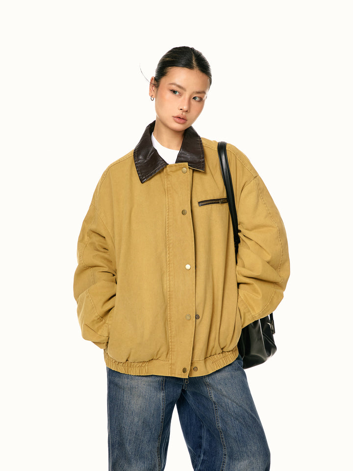 Barn Style Lapel Workwear Jacket