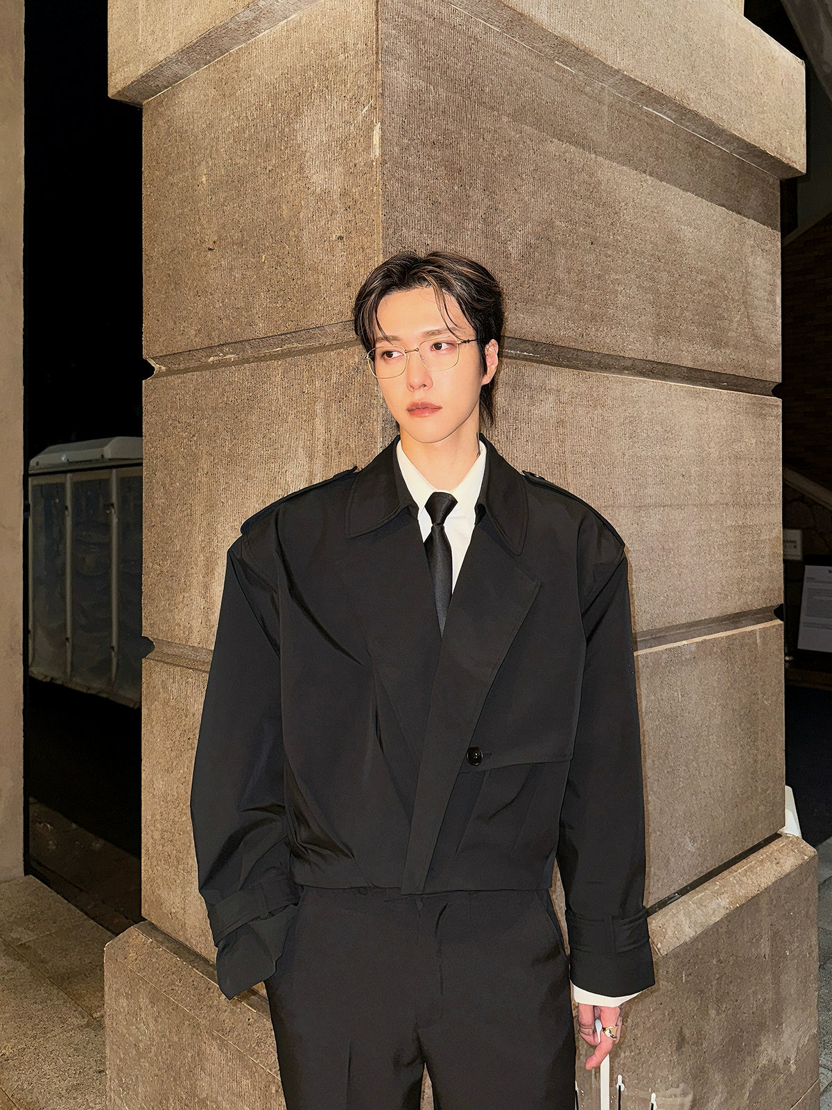 Takım Yaka Bol Rahat Kısa Rüzgarlık Ceket 