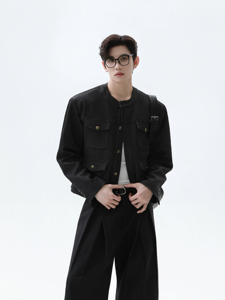 Multiple Pockets Short Jacket