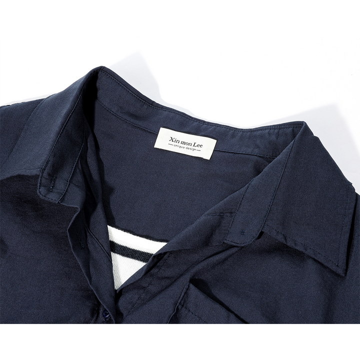 Loose Polo Collar Button Shirt