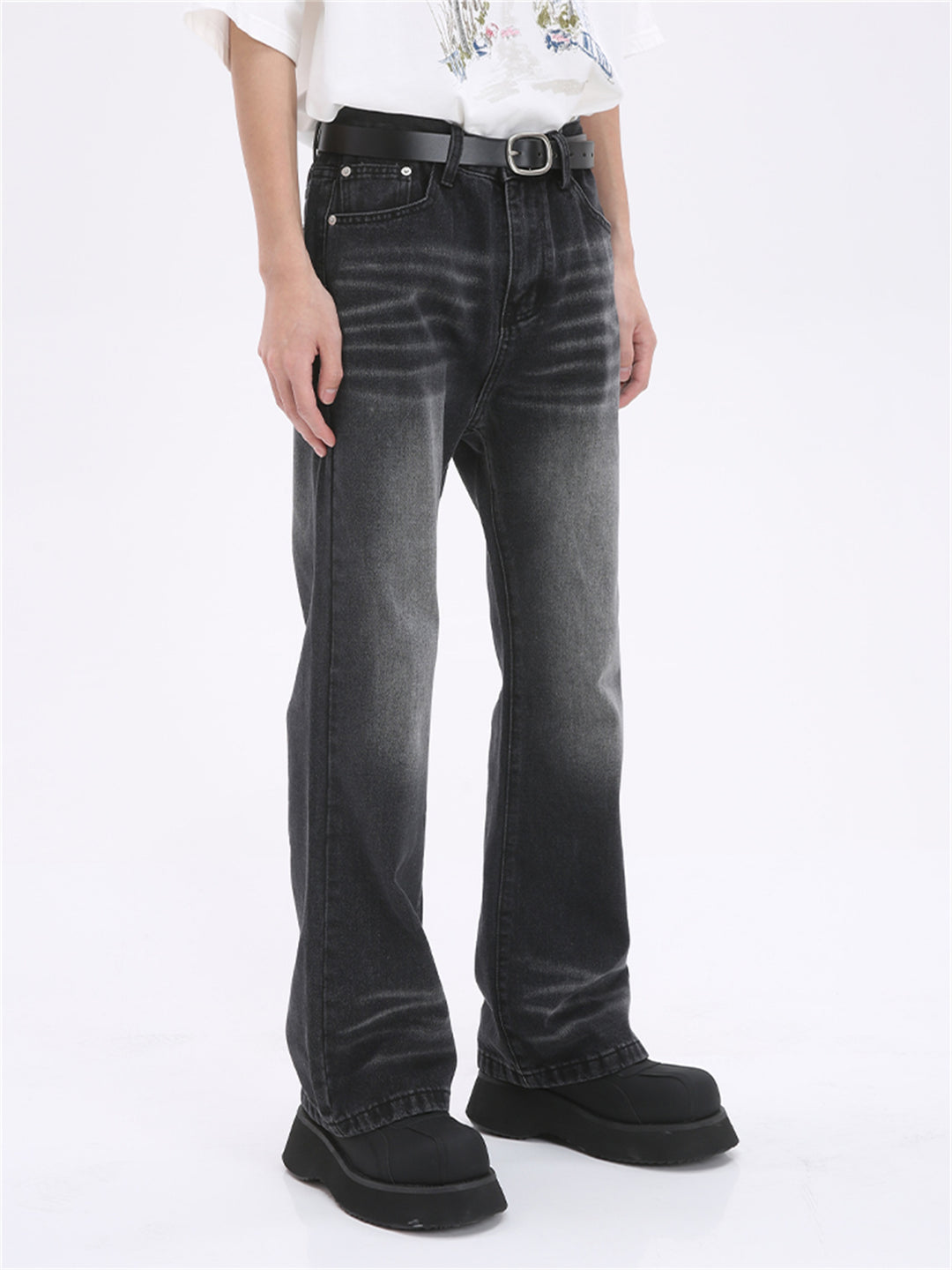 Ausgestellte Mid-Waist Jeans für Männer 