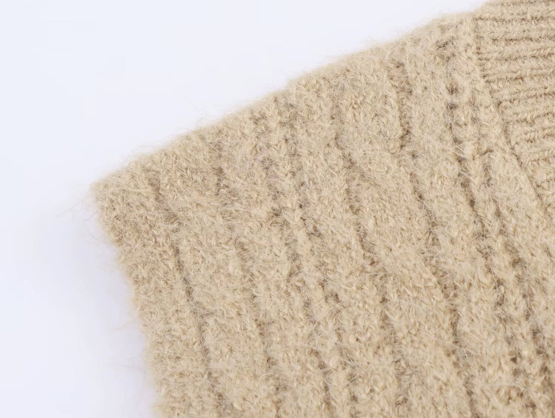 V-neck Cable Knit Vest