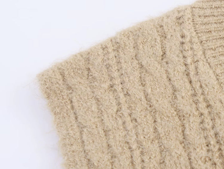 V-neck Cable Knit Vest