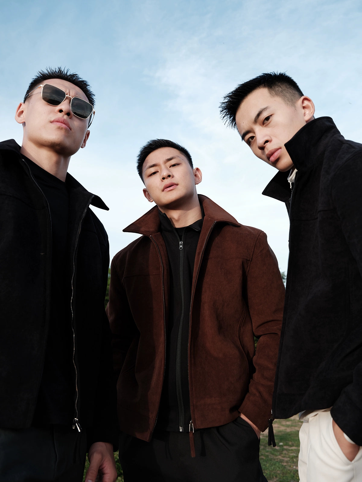 Süet Yaka Ceket Retro Dış Mekan Kabanı 