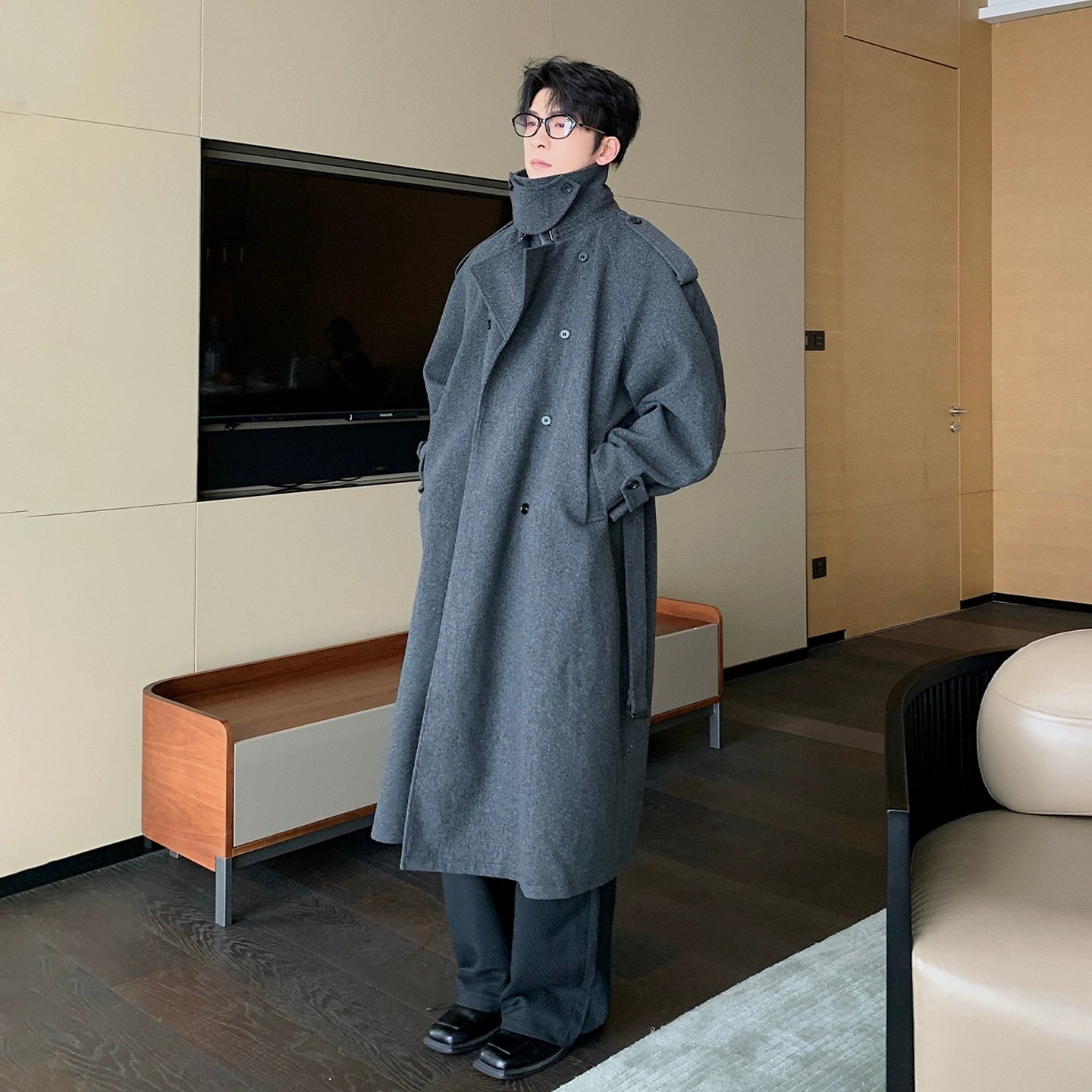 Woolen Mid-length Coat