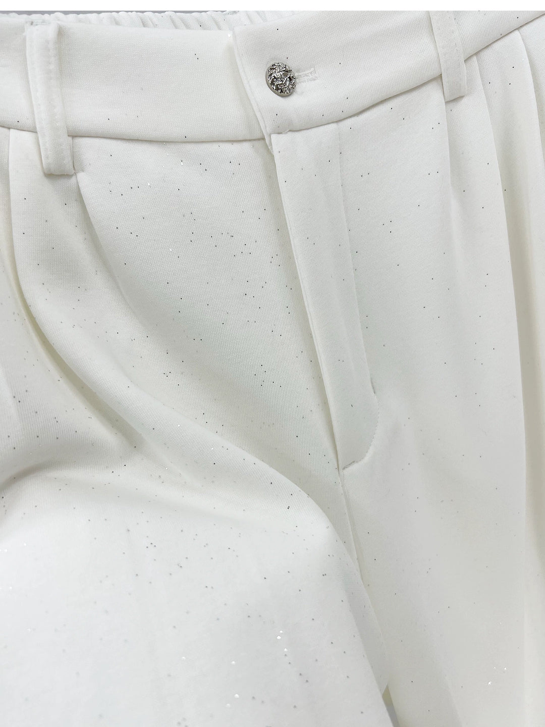 Starry Sequin Wide Leg Elastic Pants