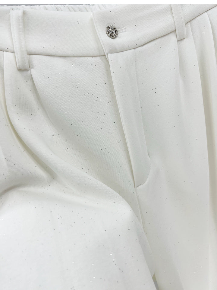 Starry Sequin Wide Leg Elastic Pants